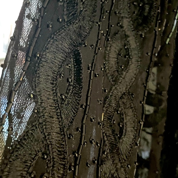 Black sequined and beaded PAPELL BOUTIQUE Evening jacket - Picture 2 of 5